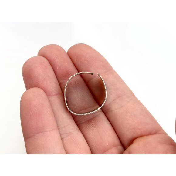 Floral Hand Carved Cigar Banded Shank 925 Sterling Silver Vintage Ring - sz 9 - Picture 9 of 11